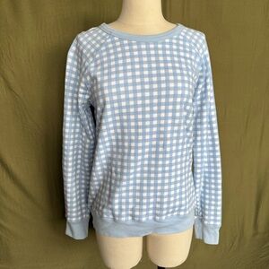 Draper James Natalie Sweatshirt Light Blue Gingham
